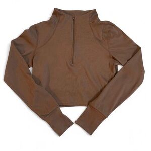 Brown Long Sleeve Women's Top